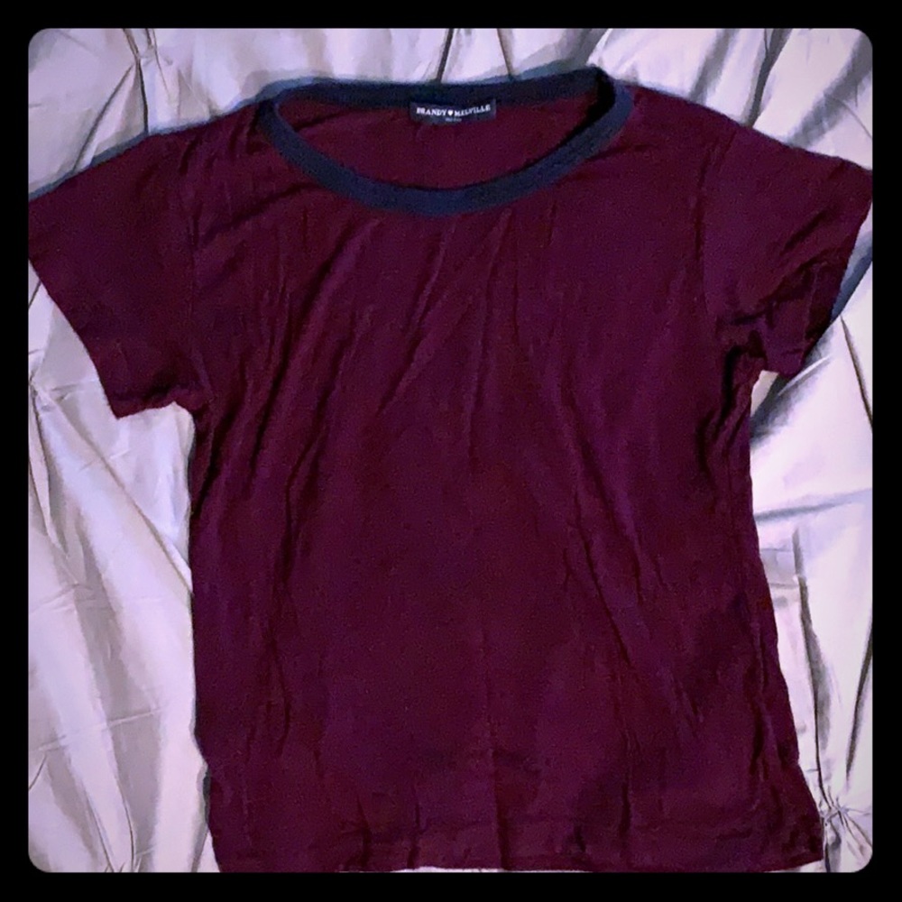 Brandy Maroon Striped Top
